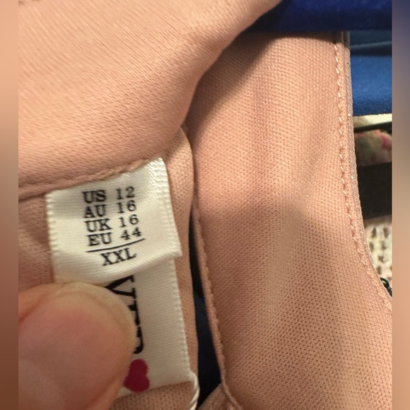 Ever Pretty Sparkly Ruffle High-low Halter Wedding Party Dress Sz 12 Pink Gold - Picture 5 of 5